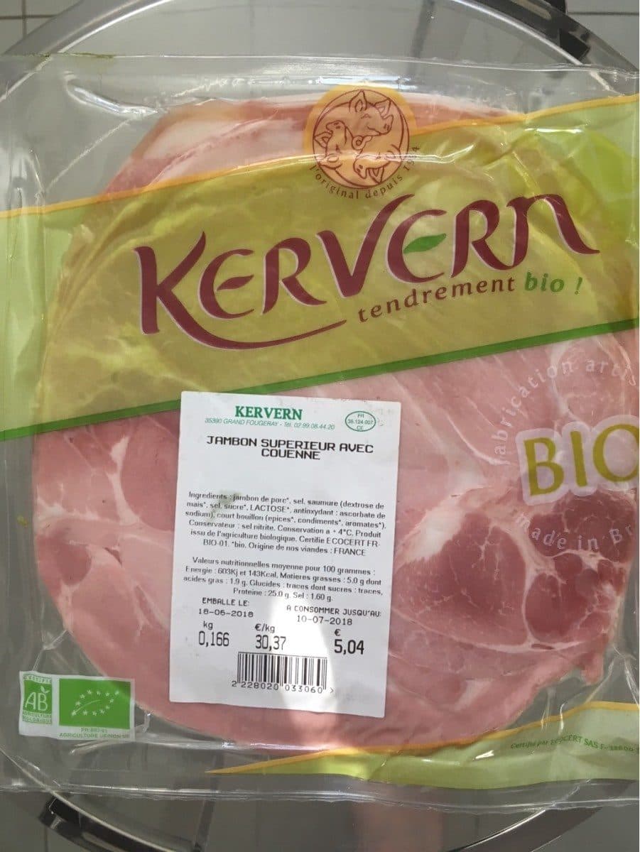 Open Food Facts Jambon superieur avec couenne packshot