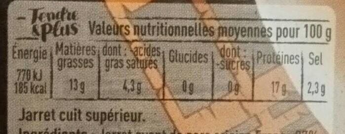 Tendre Et Plus Jarret Cuit Superieur packshot