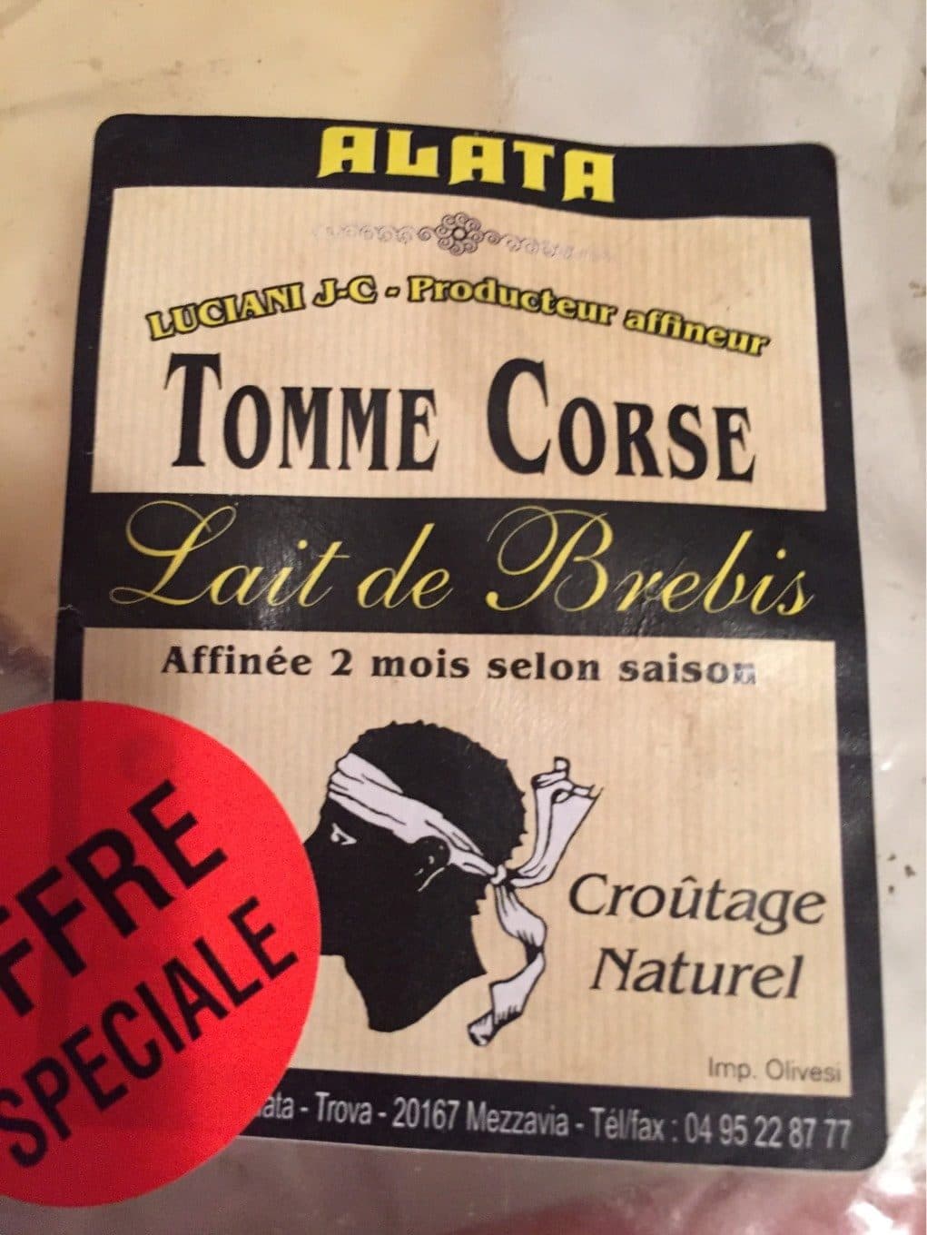 alata tomme corse packshot