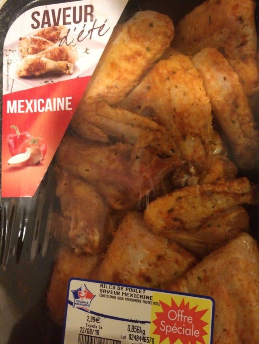 Open Food Facts Aile de poulet crue a la mexicaine packshot