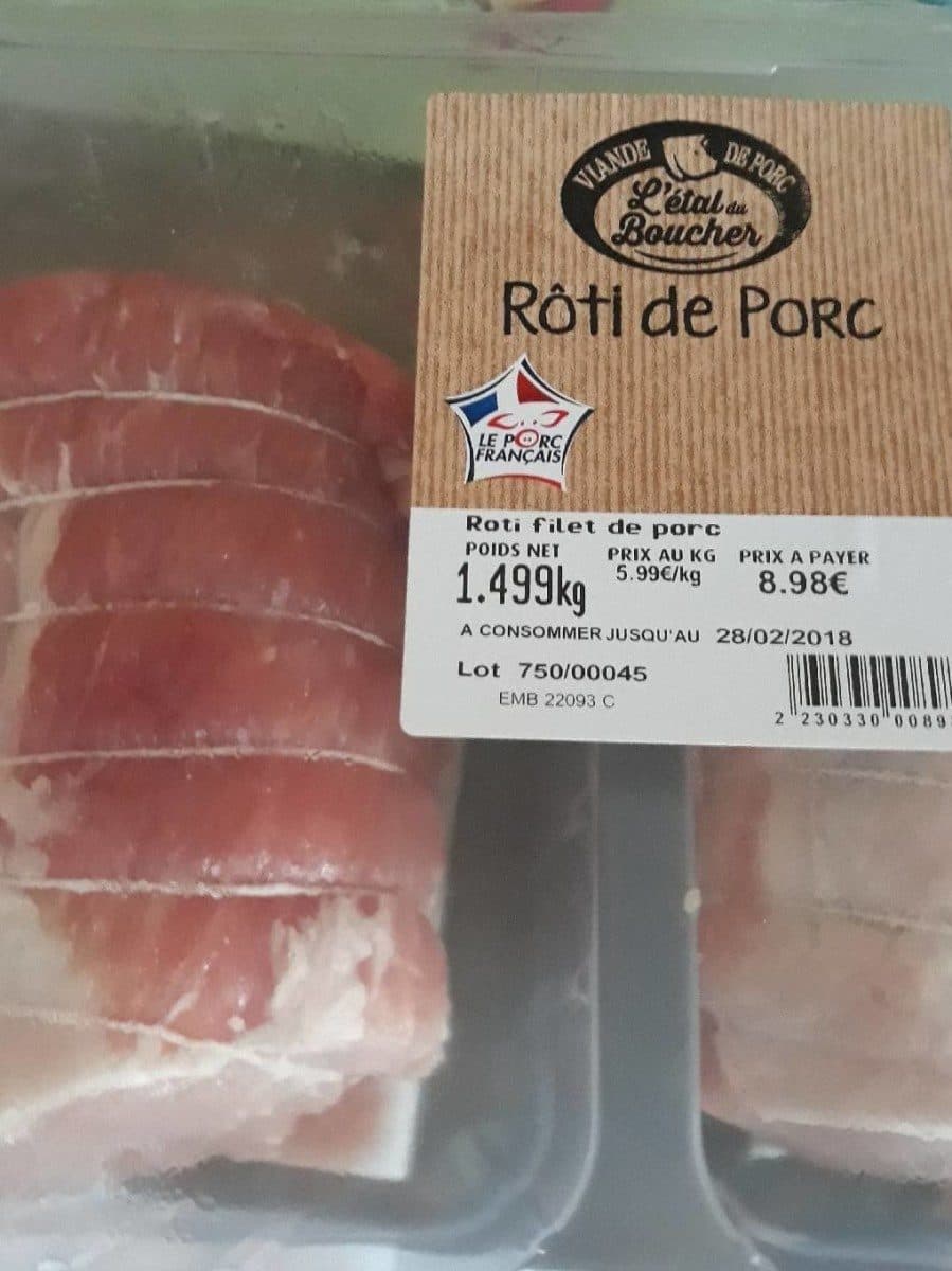 L'etal Du Boucher Lidl Rôti de porc packshot