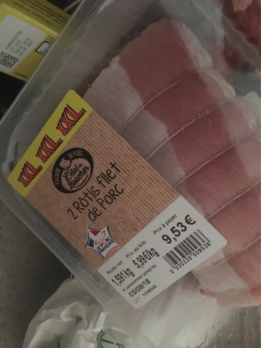 Open Food Facts Filet roti de porc packshot