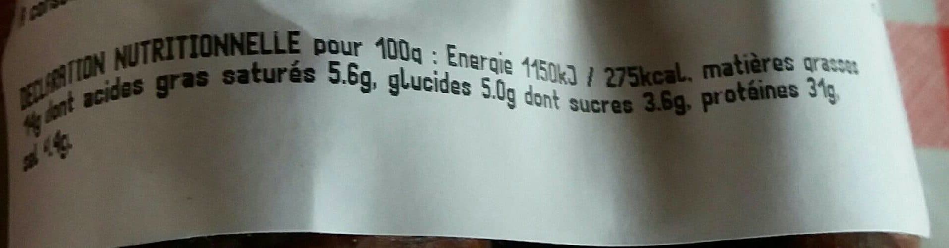 Open Food Facts Saucisse de foie sèche packshot