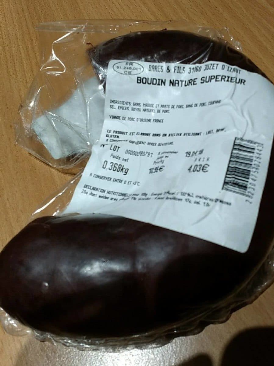 Open Food Facts Boudin nature superieur packshot