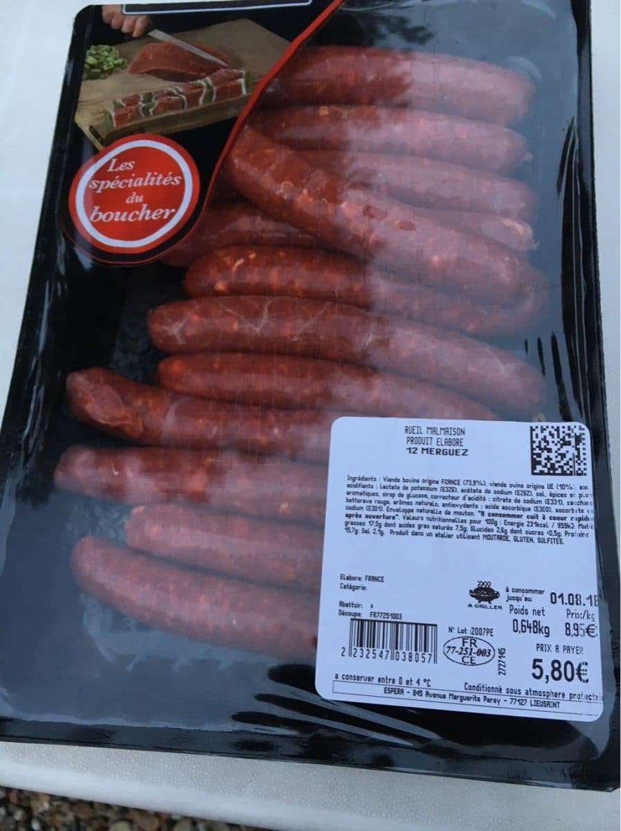Open Food Facts 12 Merguez packshot