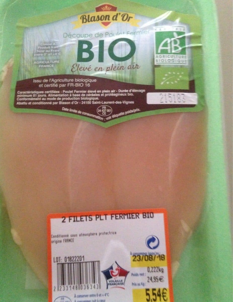 Open Food Facts Decoupe poulet fermier packshot