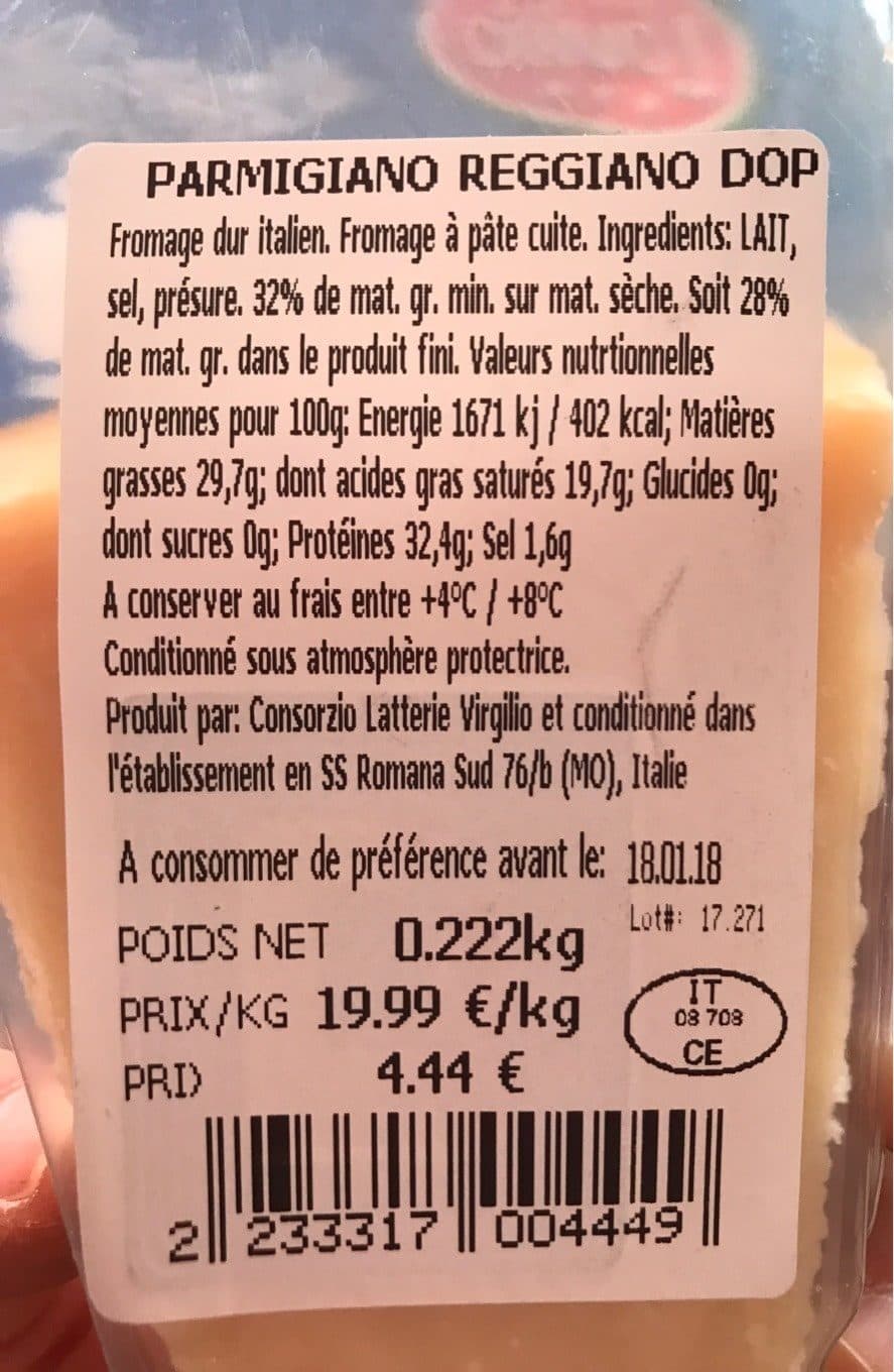 Lovilio Parmigiano reggiano packshot