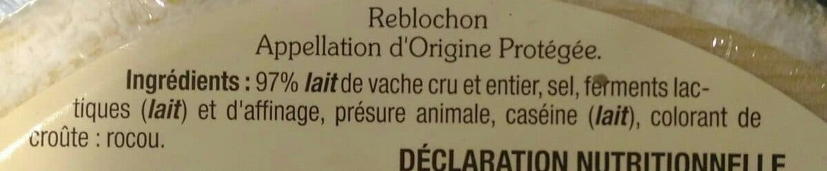 Saveurs de nos Régions Reblochon de Savoie au lait cru de vache packshot