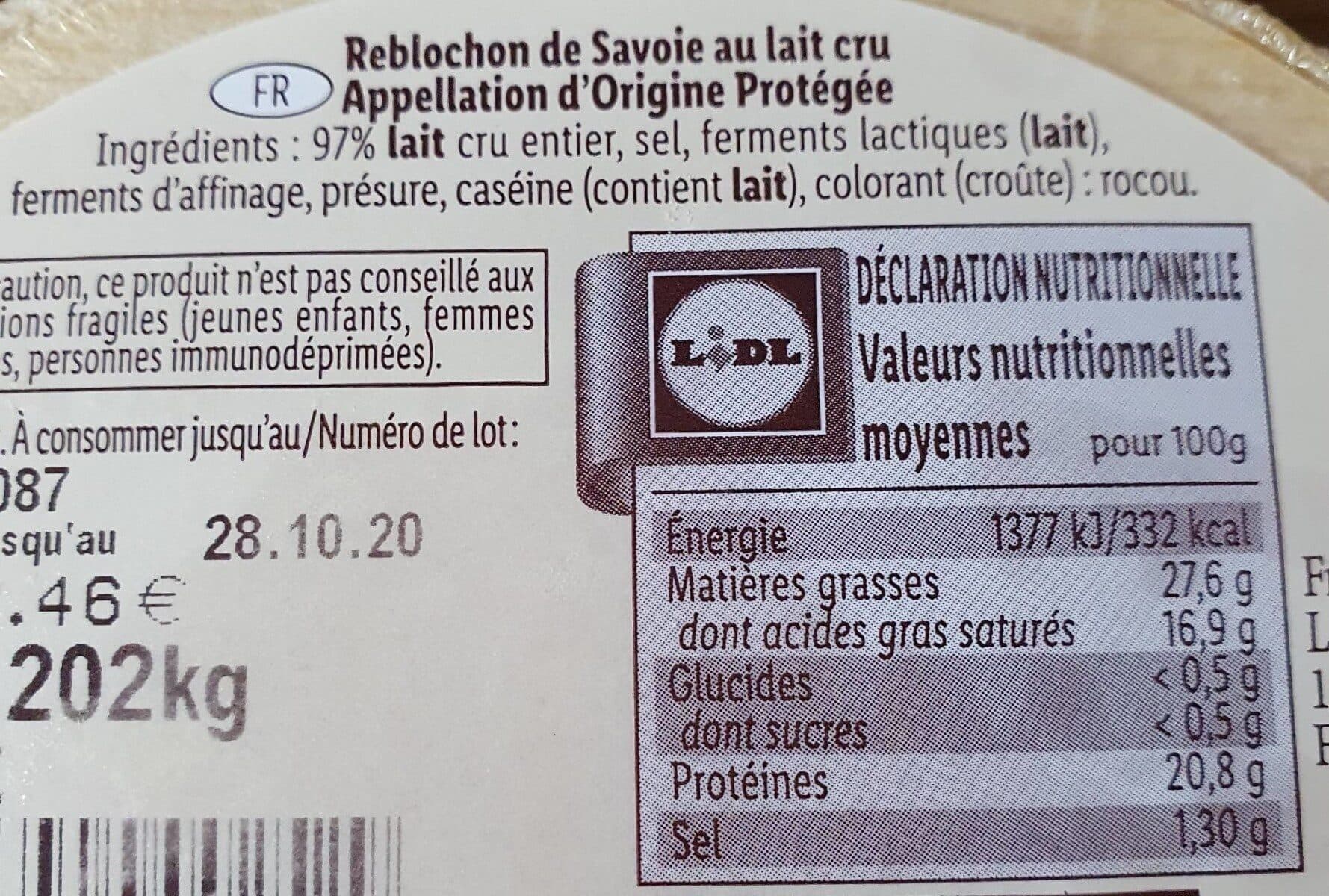 Reblochon De Savoie Reblochon de Savoie packshot