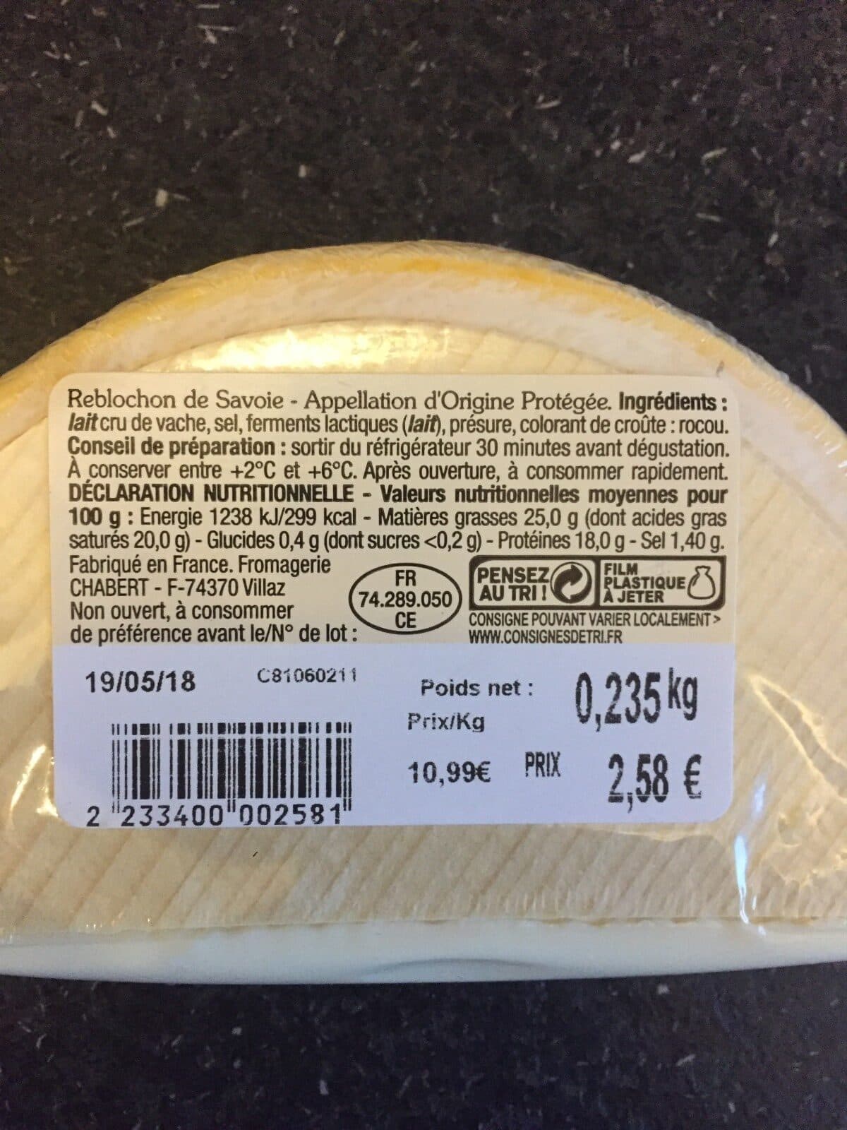 Saveurs de nos regions Reblochon de savoie packshot
