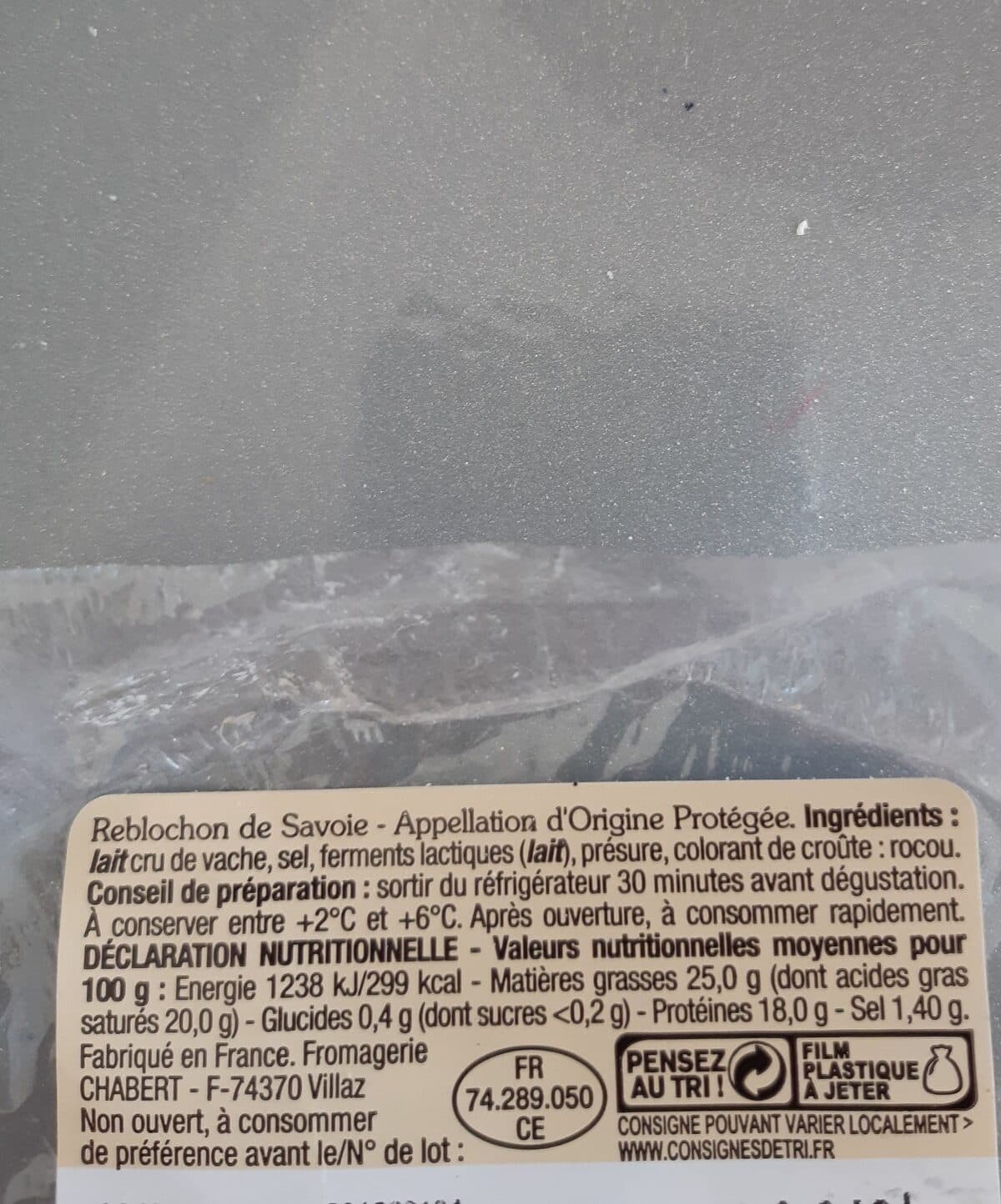 Saveur de nos regions Reblochon de Savoie packshot