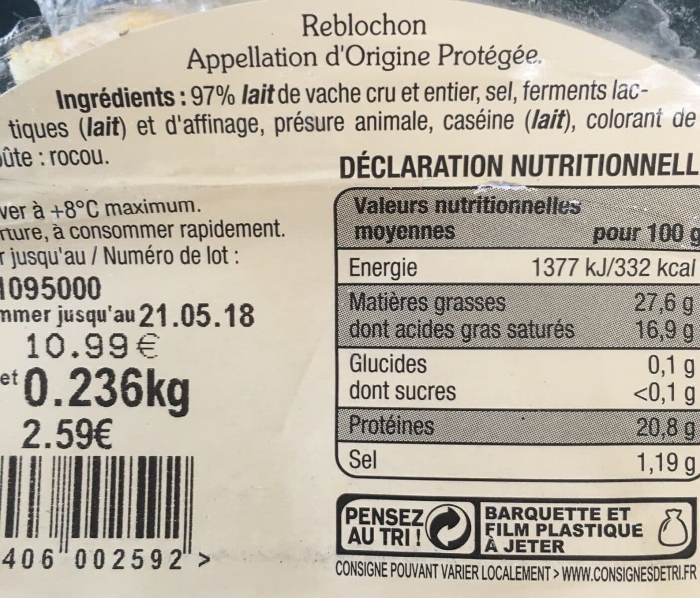 Saveur de nos regions Reblochon de savoir packshot