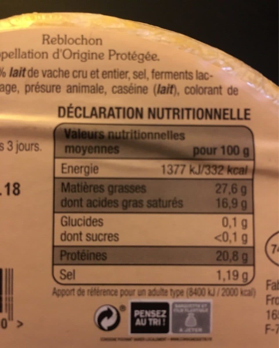 Saveurs de nos Régions Reblochon de Savoie packshot