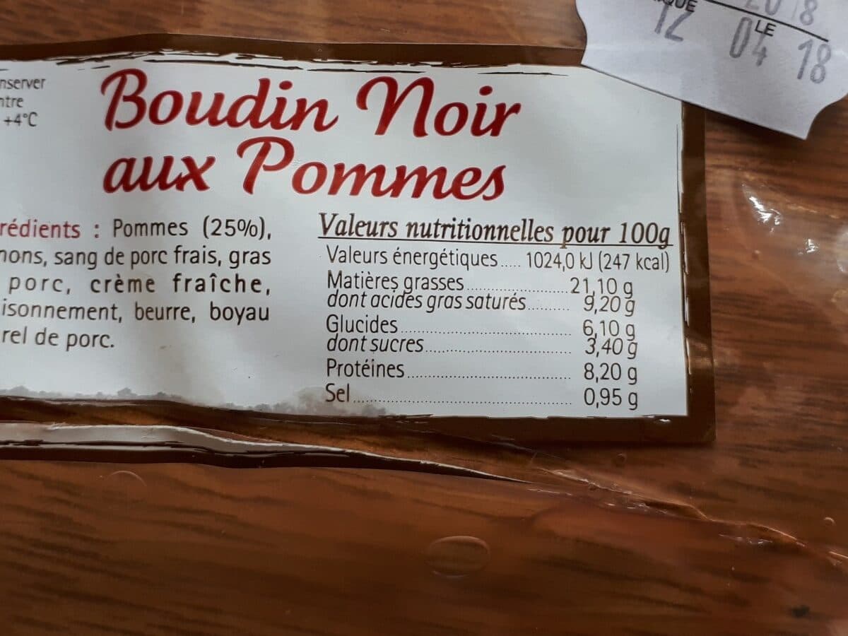 Open Food Facts Boudin aux pommes packshot