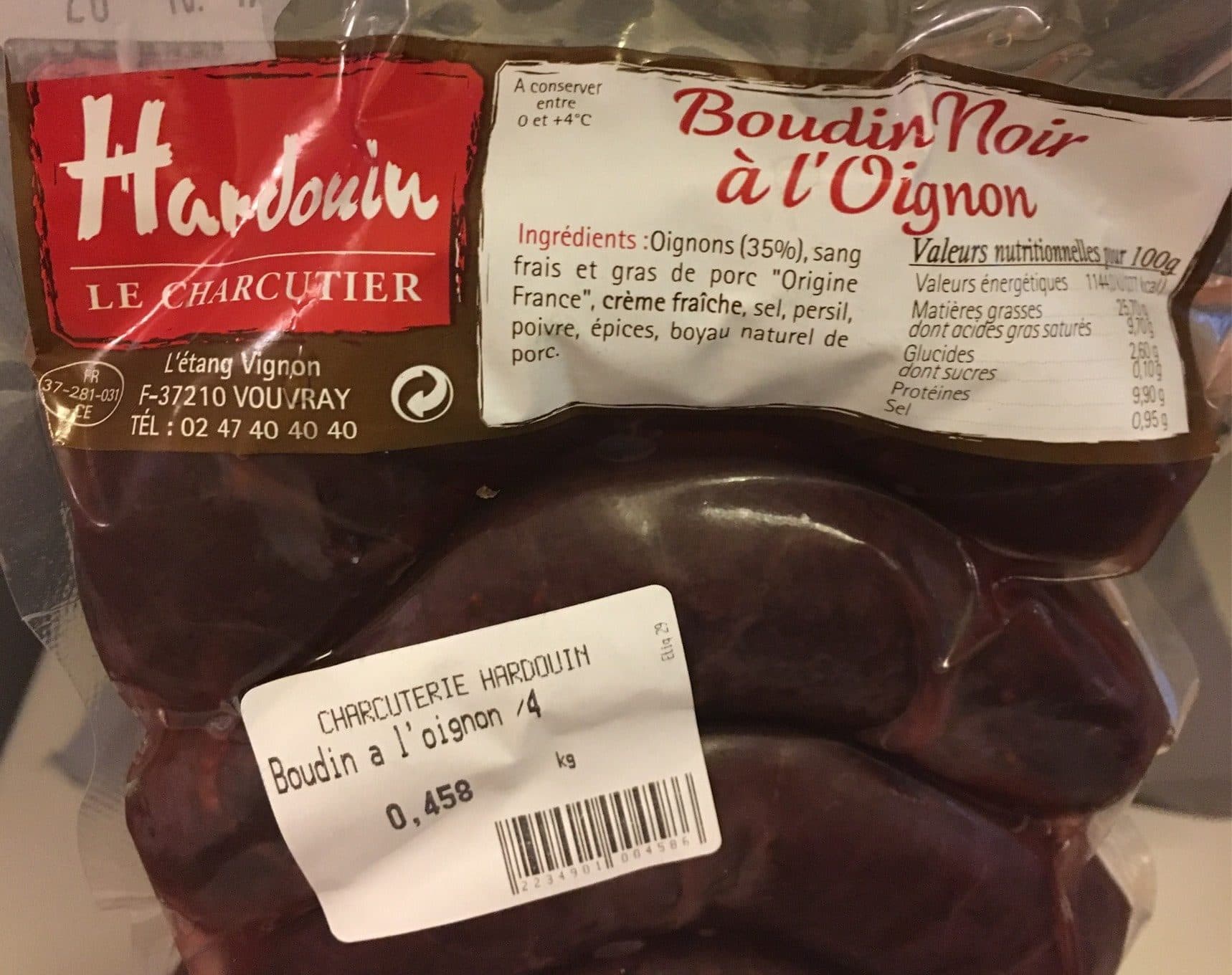 Hardouin Boudin noir à l’oignon packshot