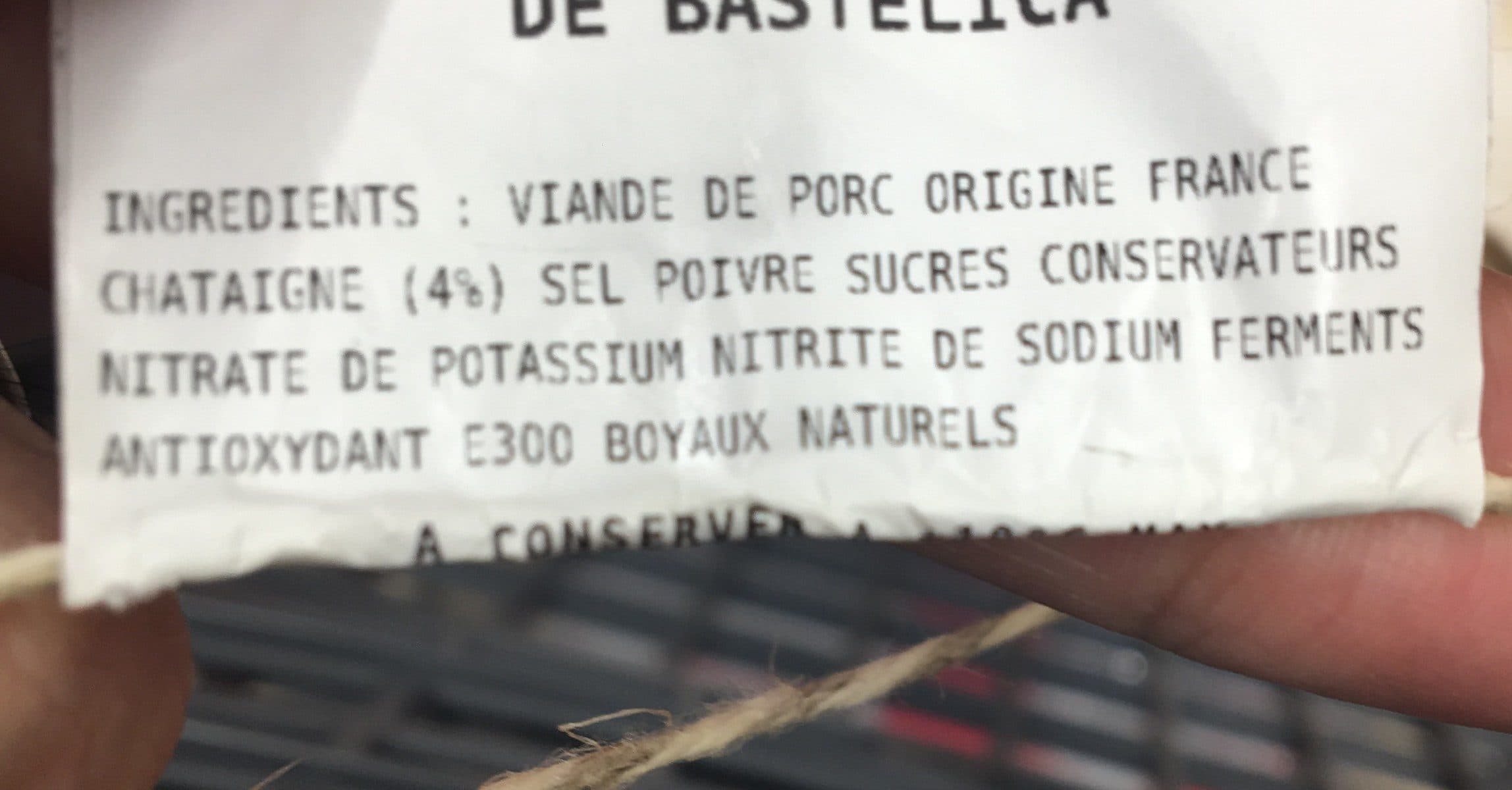 Open Food Facts Saucisson fumé à la châtaigne de Bastelica packshot