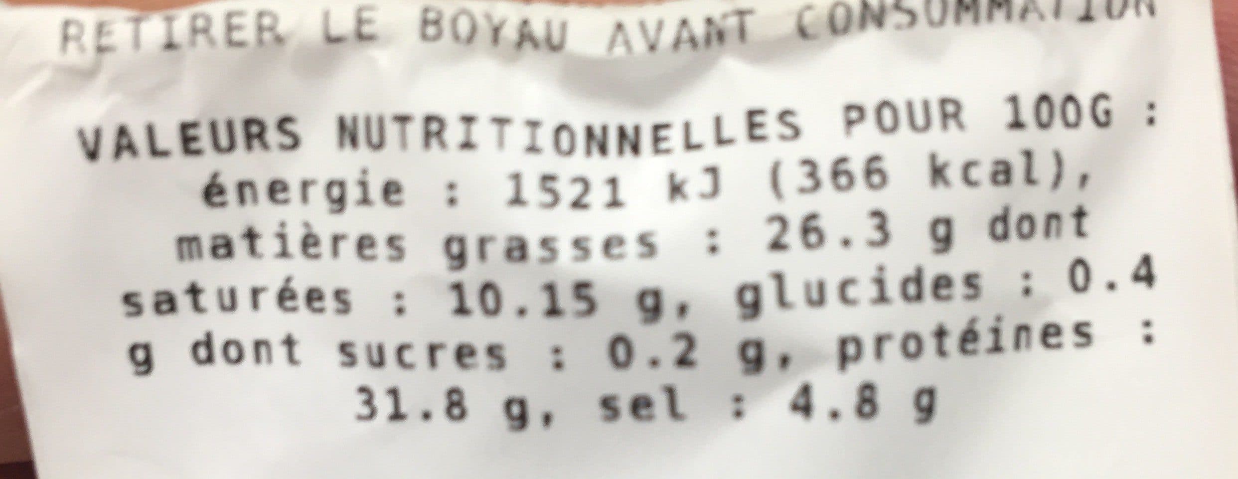 Open Food Facts Saucisson fumé à la châtaigne de Bastelica packshot