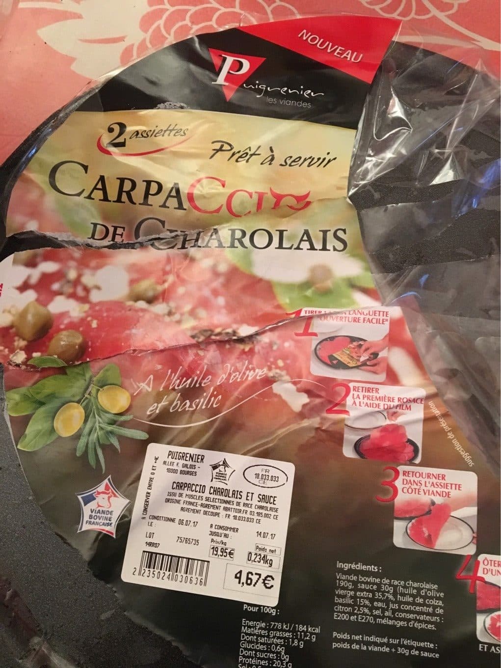 Puigrenier Carpaccio packshot