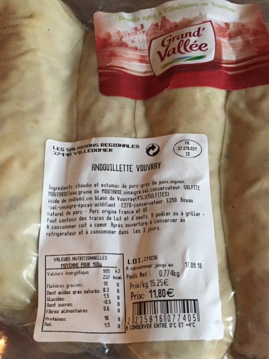 Open Food Facts Andouillette au vouvray packshot