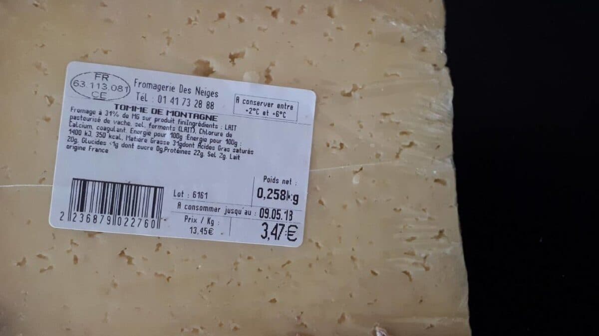 Open Food Facts Tome de Montagne packshot