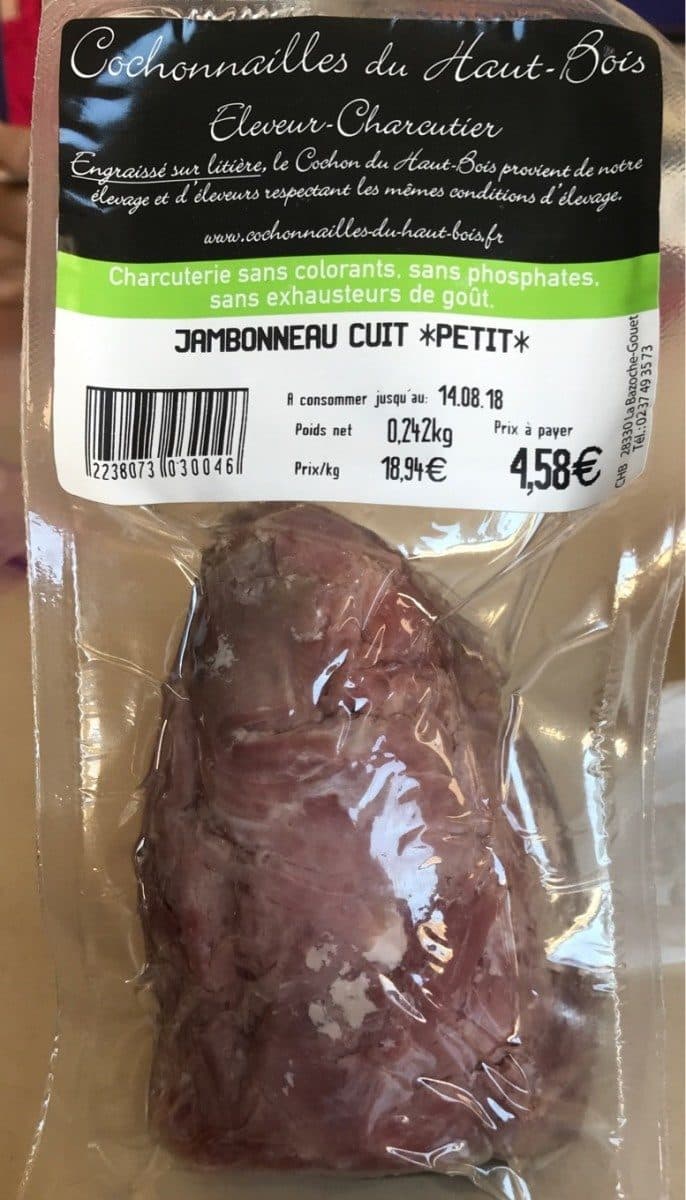 Cochonailles du Haut bois Jambonneau cuit petit packshot