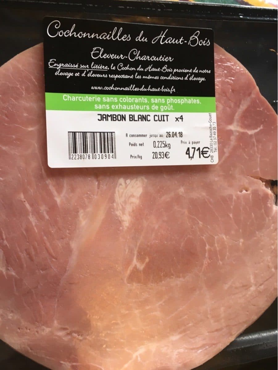Open Food Facts Jambon blanc cuit packshot