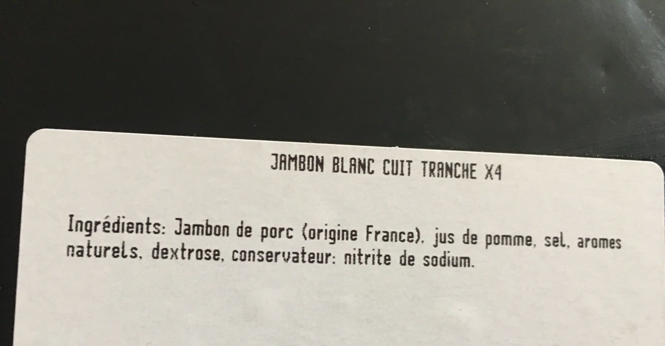 Open Food Facts Jambon blanc cuit packshot