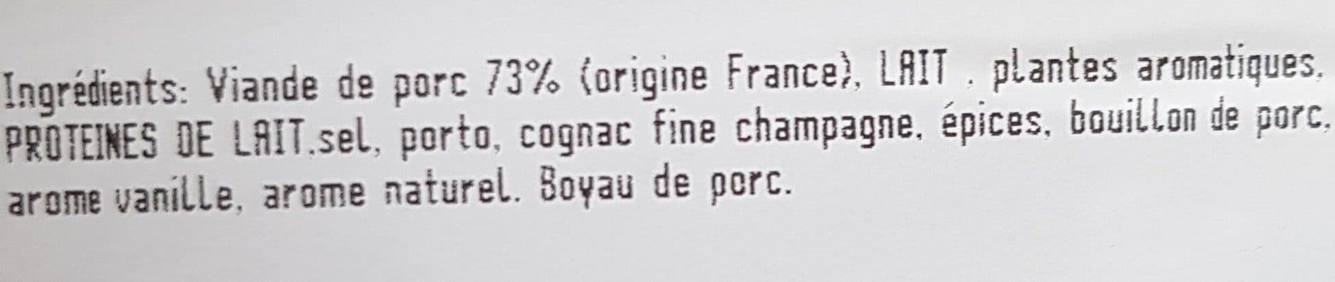 Open Food Facts Boudins blanc nature packshot