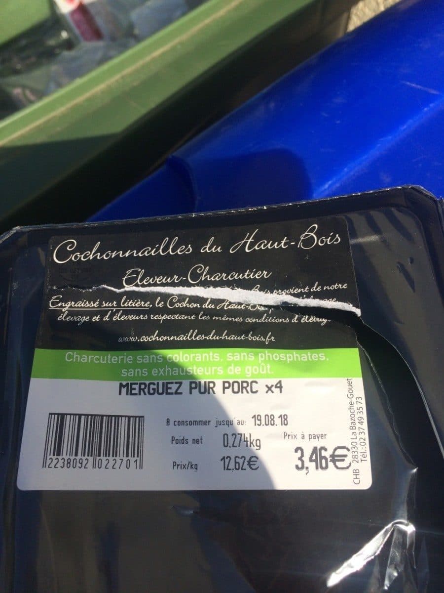 Open Food Facts Merguez pur porc packshot