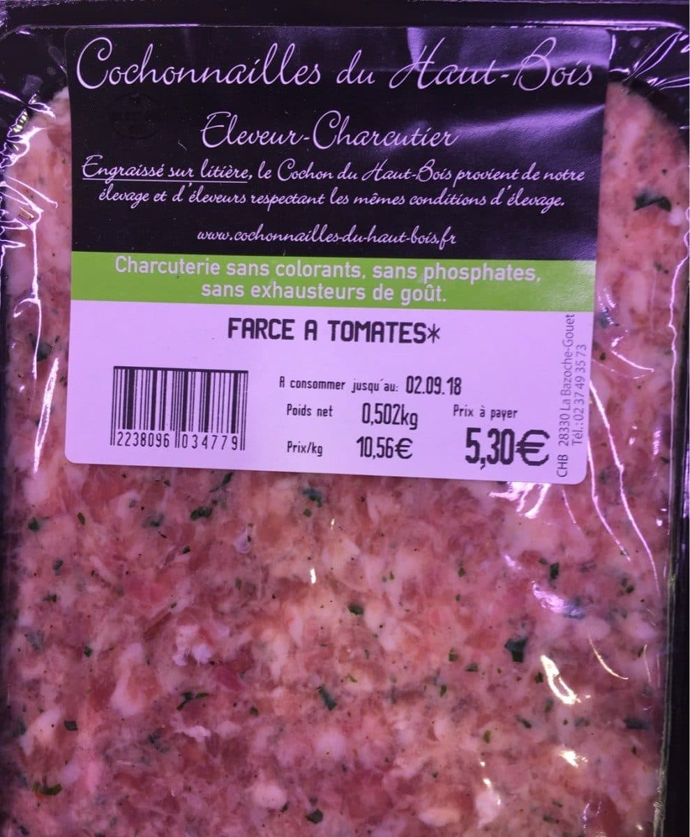 Open Food Facts Farce a tomates packshot