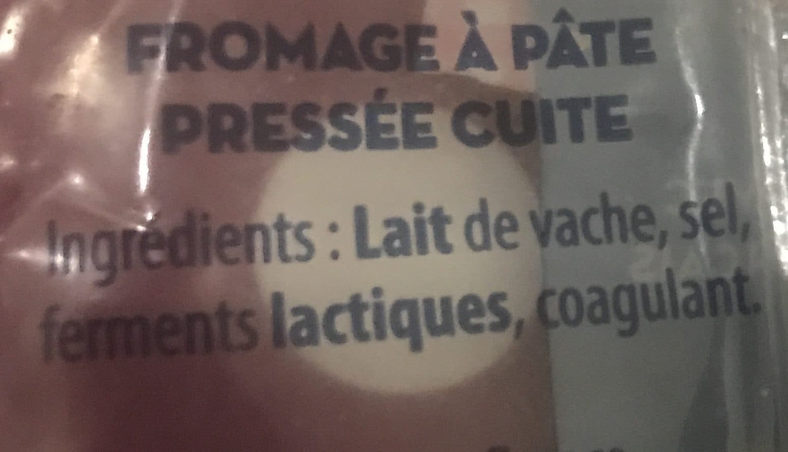 Tendrepré Emmental - Fromage à pâte pressée cuite packshot
