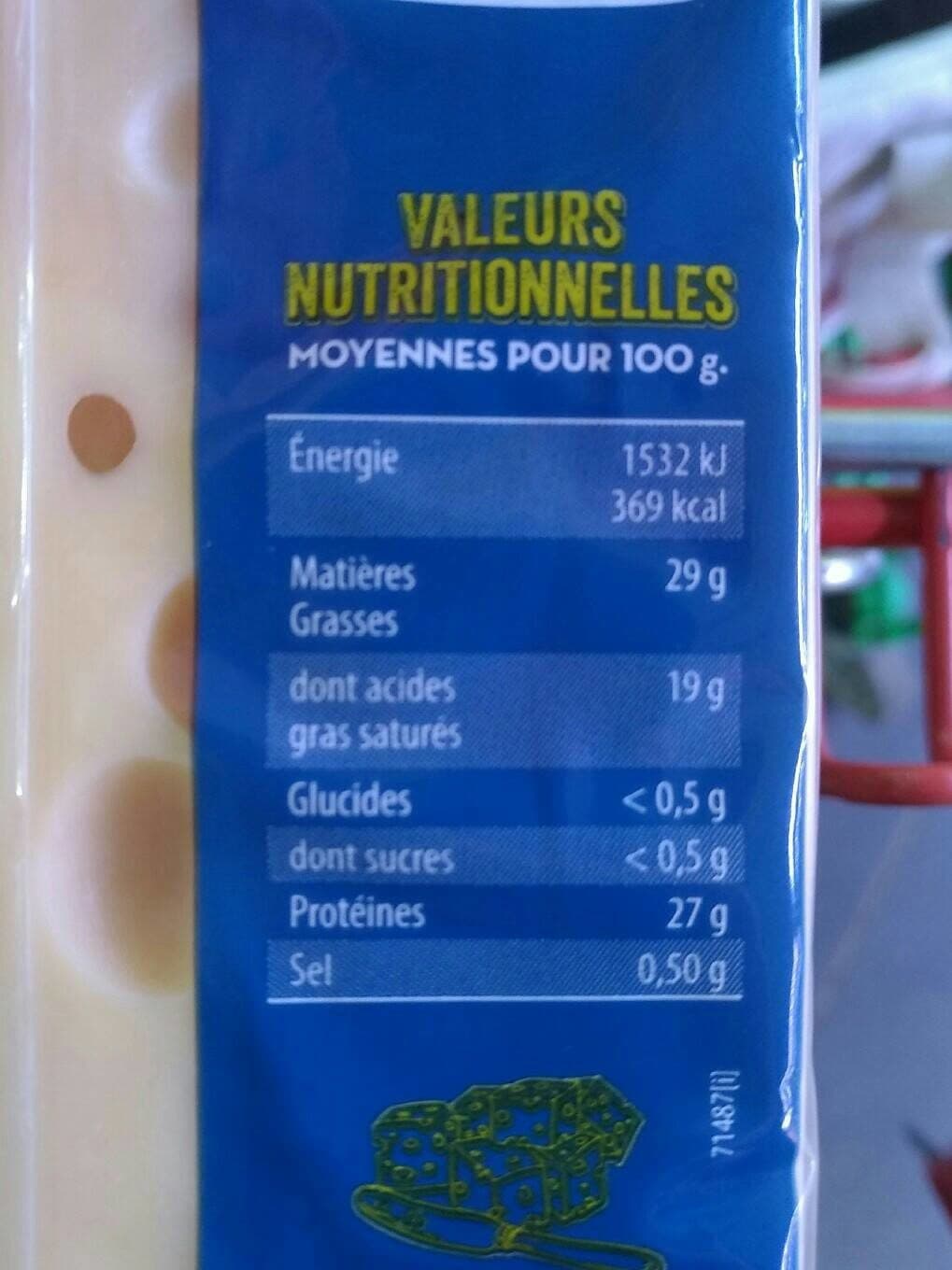 Tendrepré Emmental francais packshot