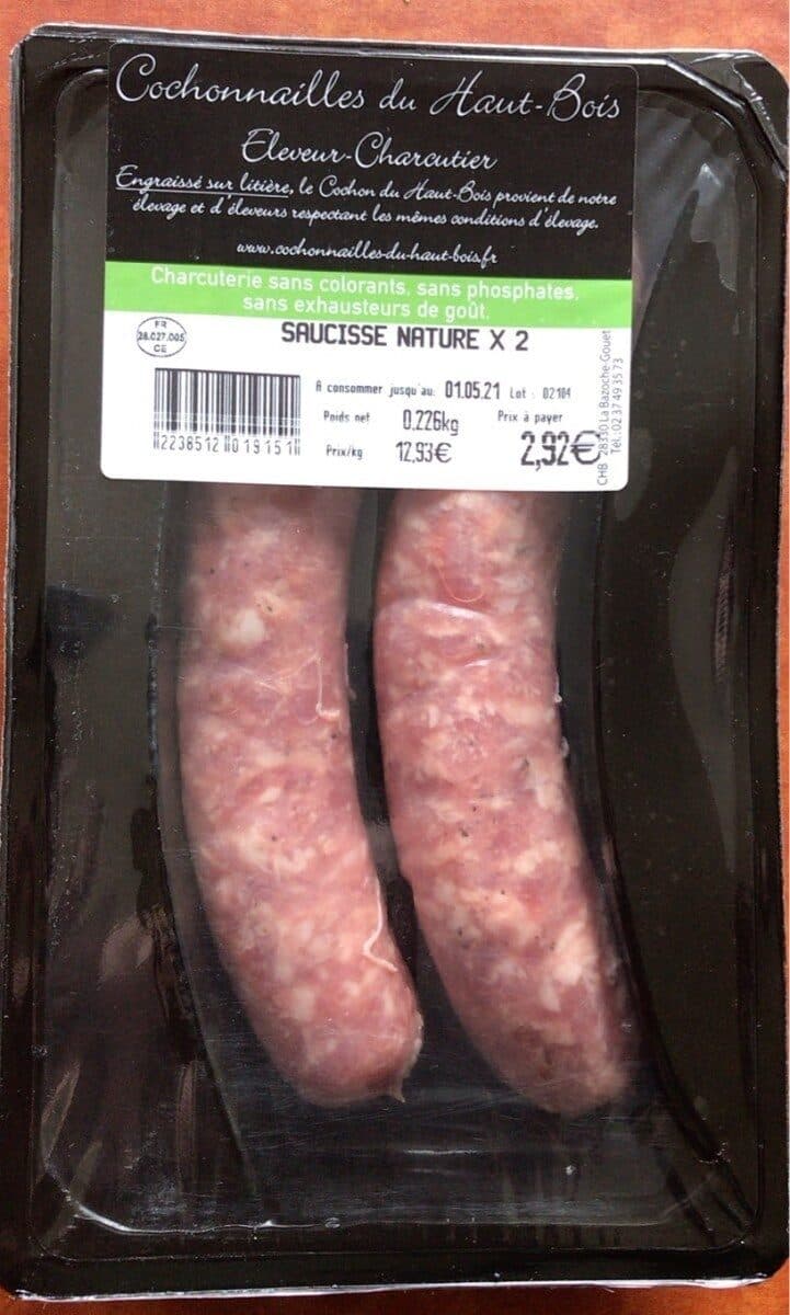Open Food Facts Saucisse nature packshot