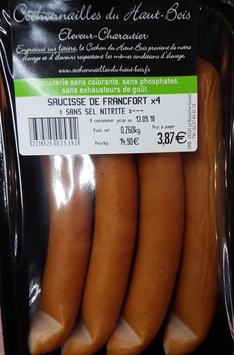 Open Food Facts Saucisses de francfort x4 packshot