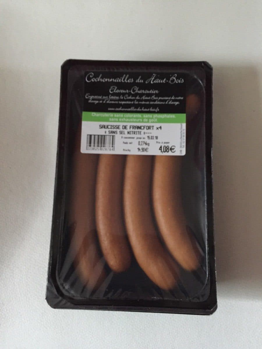 Open Food Facts Saucisse francfort x4 packshot
