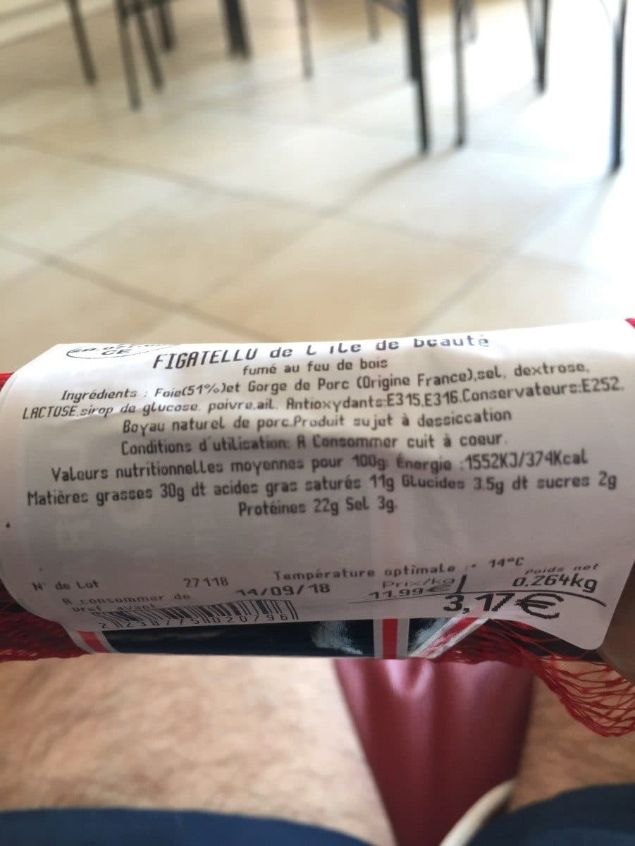 Open Food Facts FIGATELLU de L'ÎLE de BEAUTÉ packshot