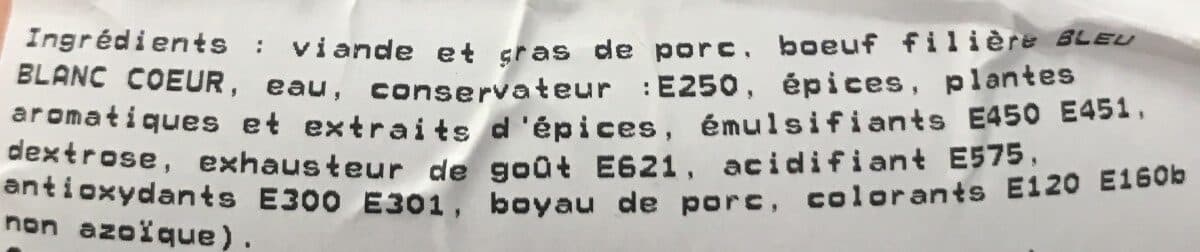 Open Food Facts Saucisse de viande packshot