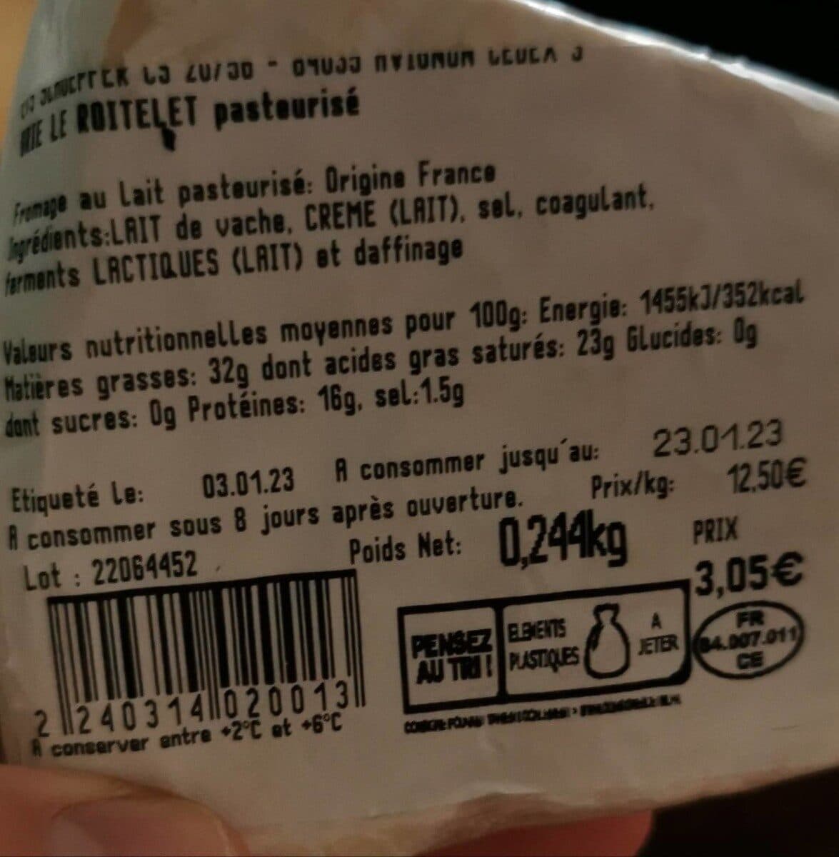 Open Food Facts Brie packshot