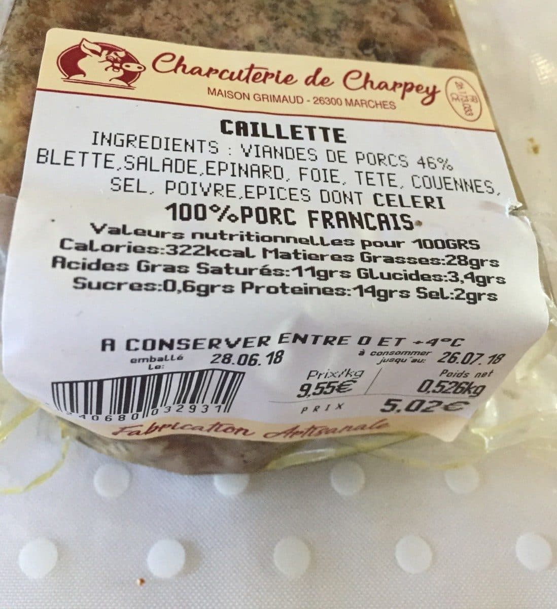 Open Food Facts Charcuterie de charpey packshot