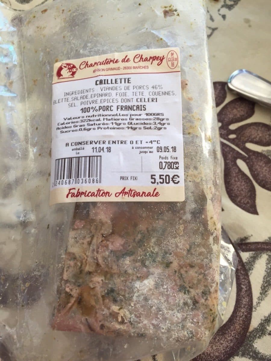 Charcuterie de Charpey Caillette packshot