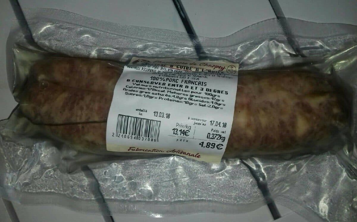 Open Food Facts Saucisse à cuire à l huile packshot