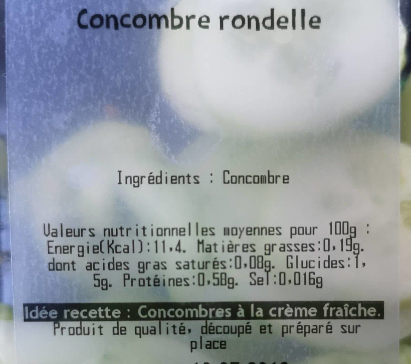 Open Food Facts Concombre packshot