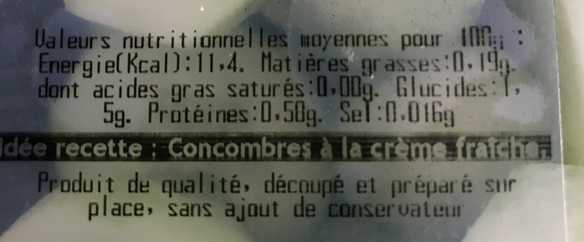 La Fraîcherie Concombre rondelle packshot