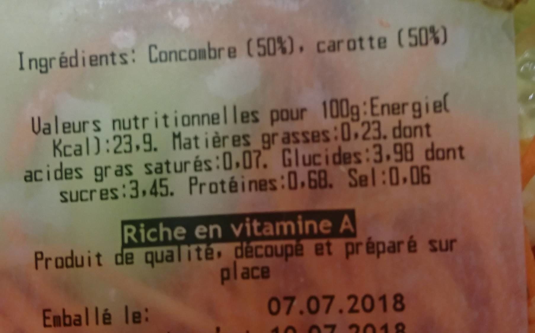 Open Food Facts Duo carotte concombre packshot