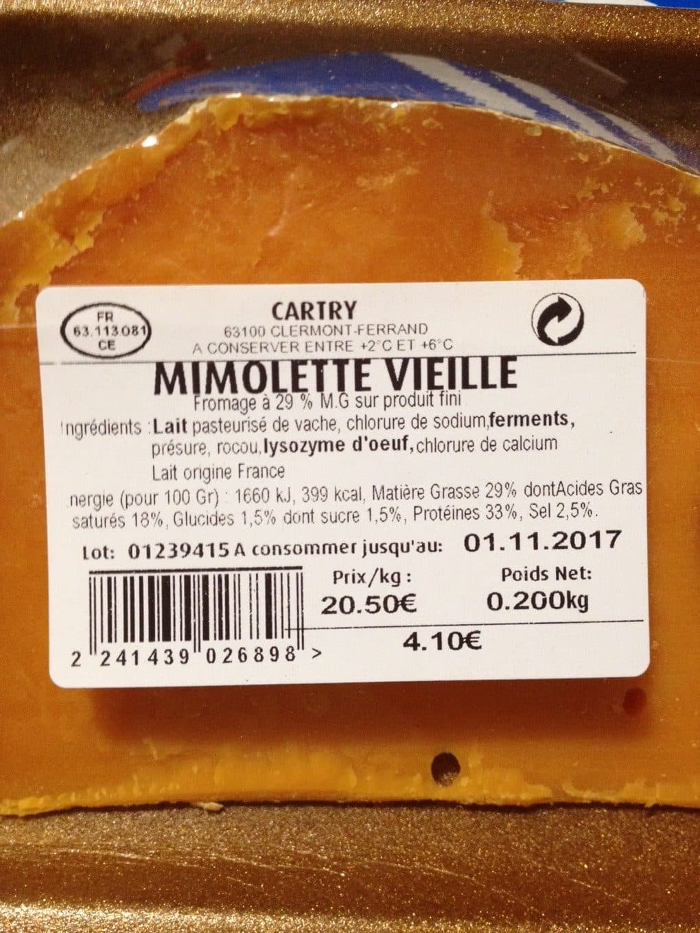 Cartry Mimolette vieille packshot