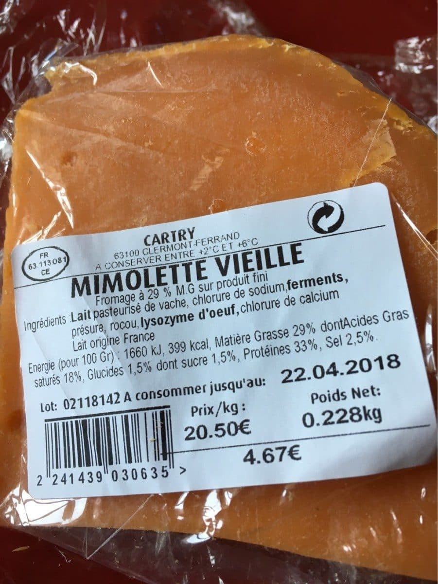Open Food Facts Mimolette vieille packshot