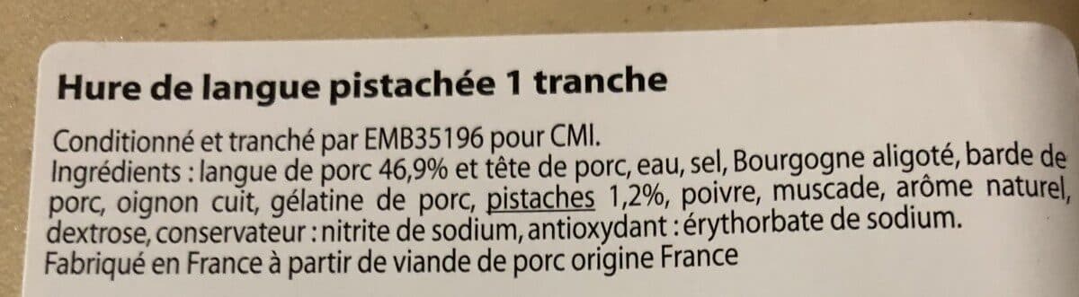Open Food Facts Hure de langue pistachée packshot