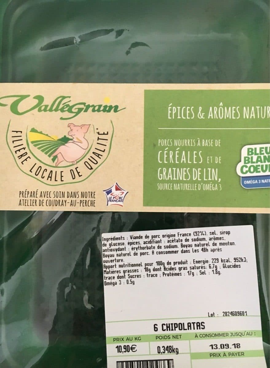 Open Food Facts Chipolatas packshot