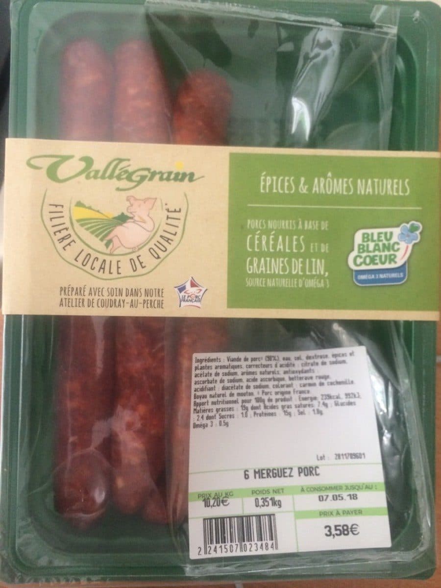 Open Food Facts 6 merguez porc packshot