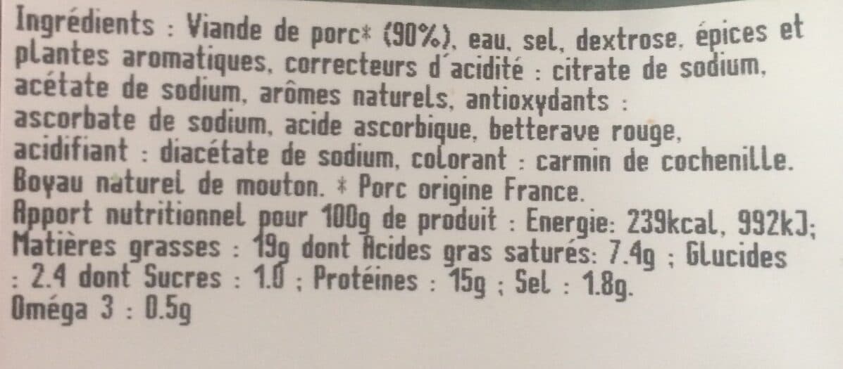 Open Food Facts 6 merguez porc packshot